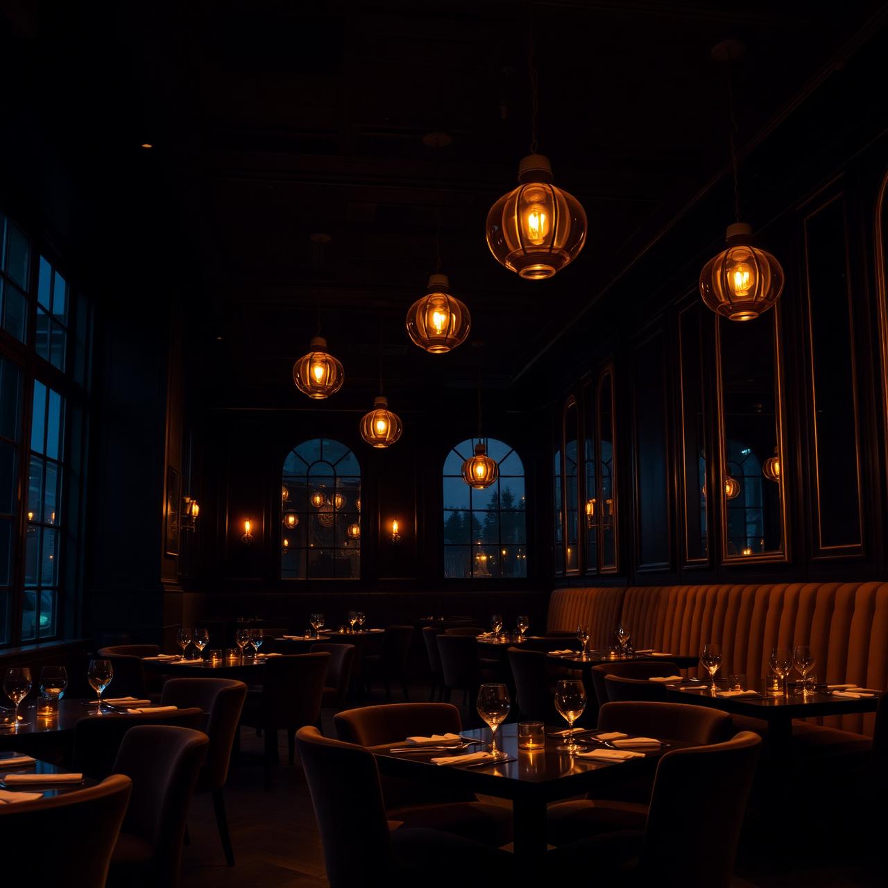 Wnętrze restauracji AURA